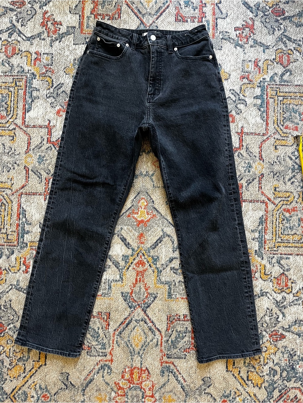 Madewell Black Straight-Leg Jeans